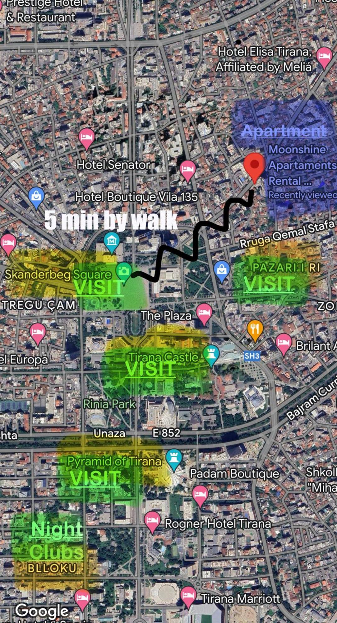 Moonshine Apartament Tirana Kültér fotó